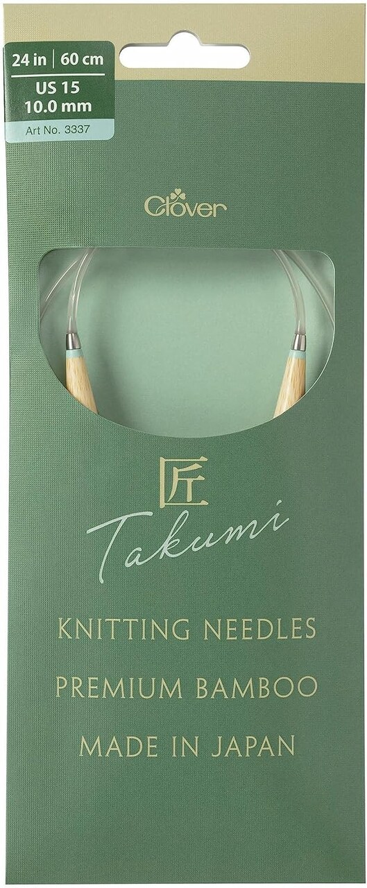 Clover Takumi Pro Bamboo Circular Knitting Needles 24"- US 0-15